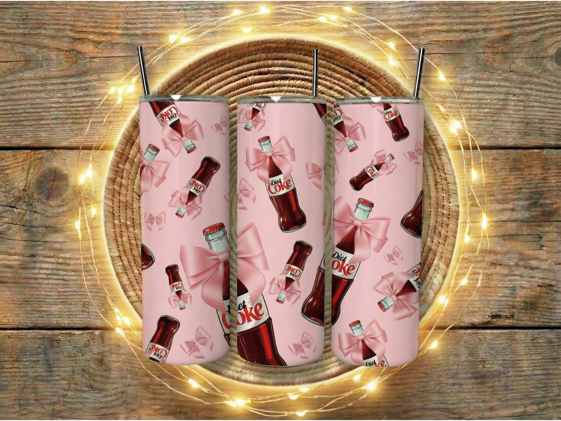 Pink Diet Coke Can Sleeves, Insulated Soda Holders, Beverage Coolers, Party Favors, Set of 3