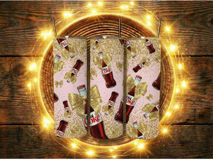 Festive Coke Can Tumblers, Sparkling Glitter Design, Unique Soda-Inspired Drinkware, Perfect Gift Idea