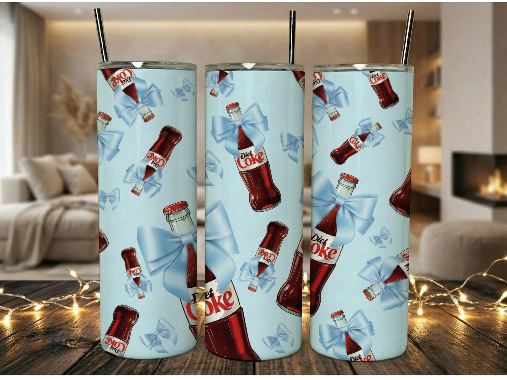Diet Coke Themed Tumblers, Stainless Steel Soda Print, Insulated Drinkware, Gift Idea, Unique Beverage Holder
